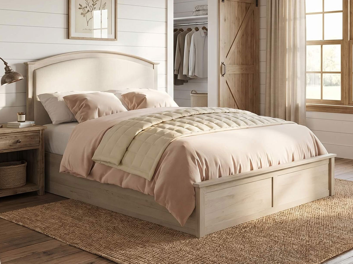 Milan Bed Company Madrid Ottoman Bed - Limed Oak