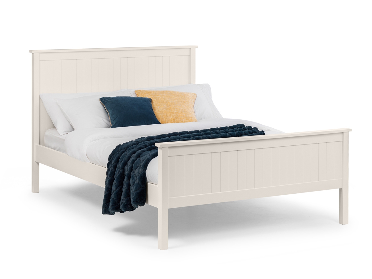 Maine Wooden Bed Frame - Surf White