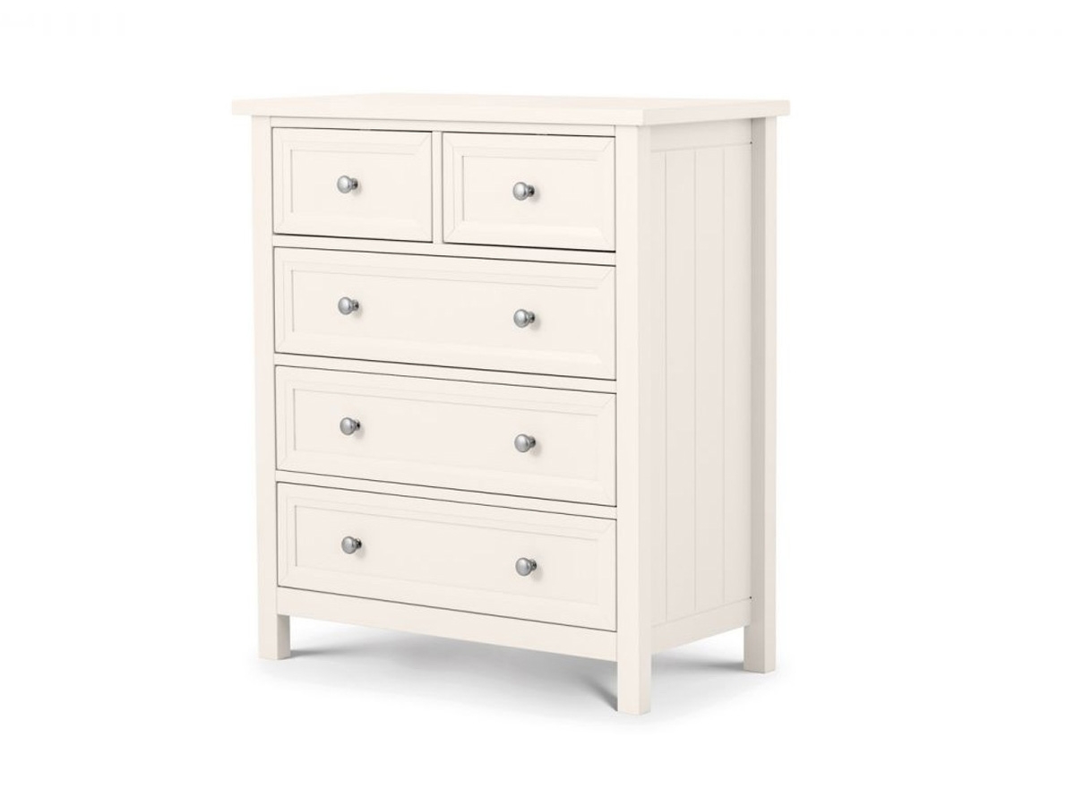 Maine 3+2 Drawer Chest - Surf White