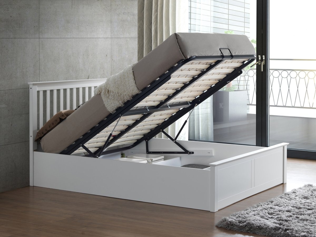 Bedmr Malmo 4FT 6 Double Ottoman Bed - White