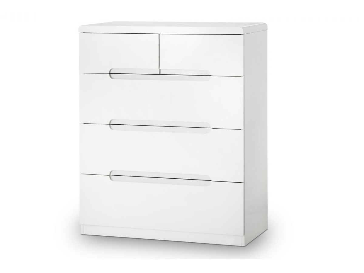 Manhattan 3+2 Drawer Chest - White