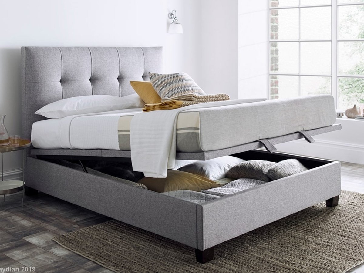 Kaydian Walkworth 4FT 6 Double Ottoman Bed - Marbella Grey
