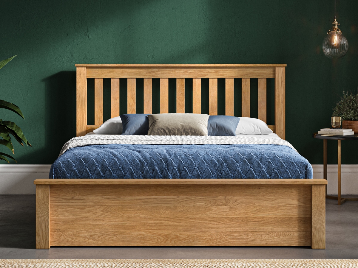 Monarch 4FT 6 Double Oak Ottoman Bed Frame