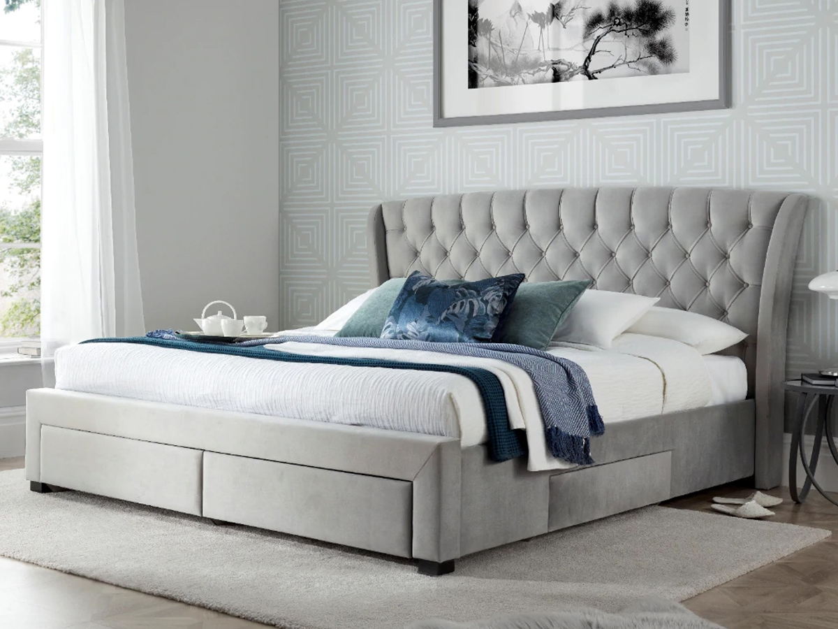 Bedmr Newton Storage Bed Frame - Grey