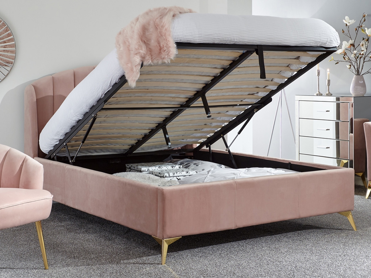 Milan Bed Company Pettine Ottoman Bed - Blush