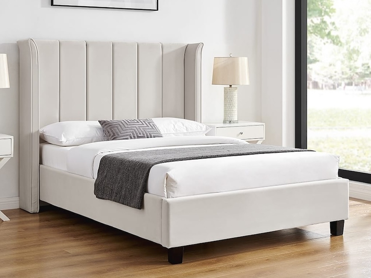 Polaris Upholstered 4FT 6 Double Bed Frame - Natural