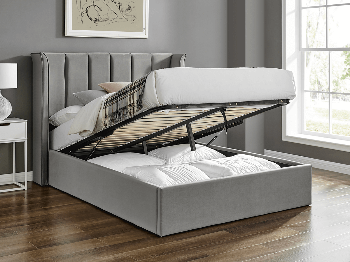 Polaris Ottoman Bed - Silver