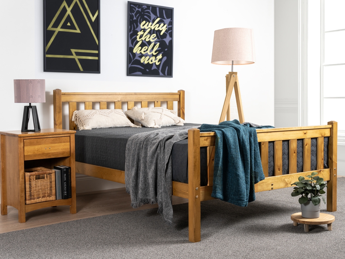 Nordic Mill Shake High Wooden Bed Frame