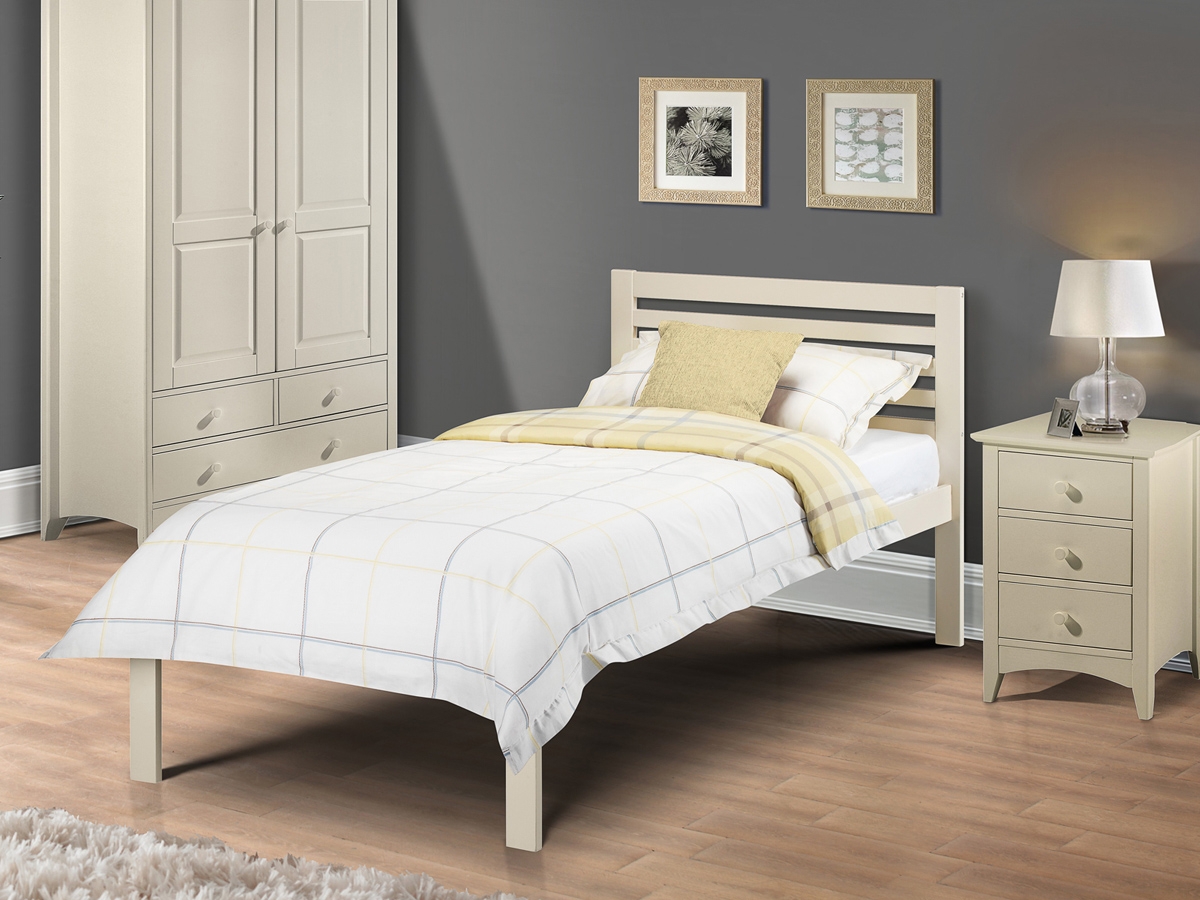 Slocum 3FT Single Wooden Bed Frame - White