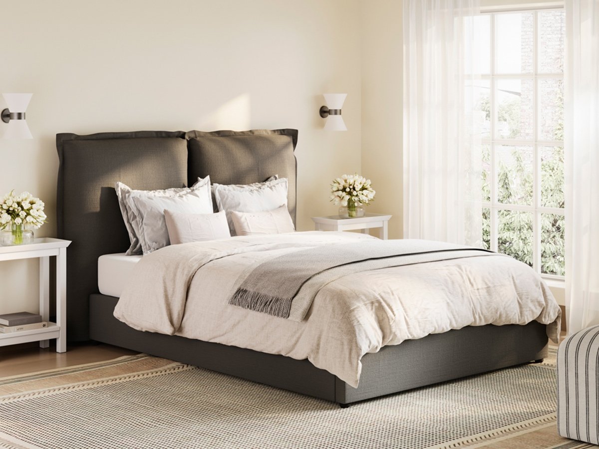 Sunday 3FT Single Fabric Bed - Grey
