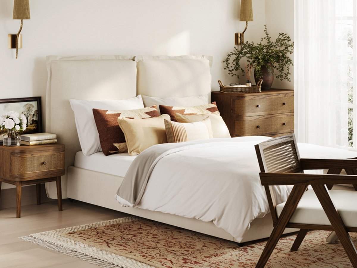 Sunday 3FT Single Fabric Bed - Ivory