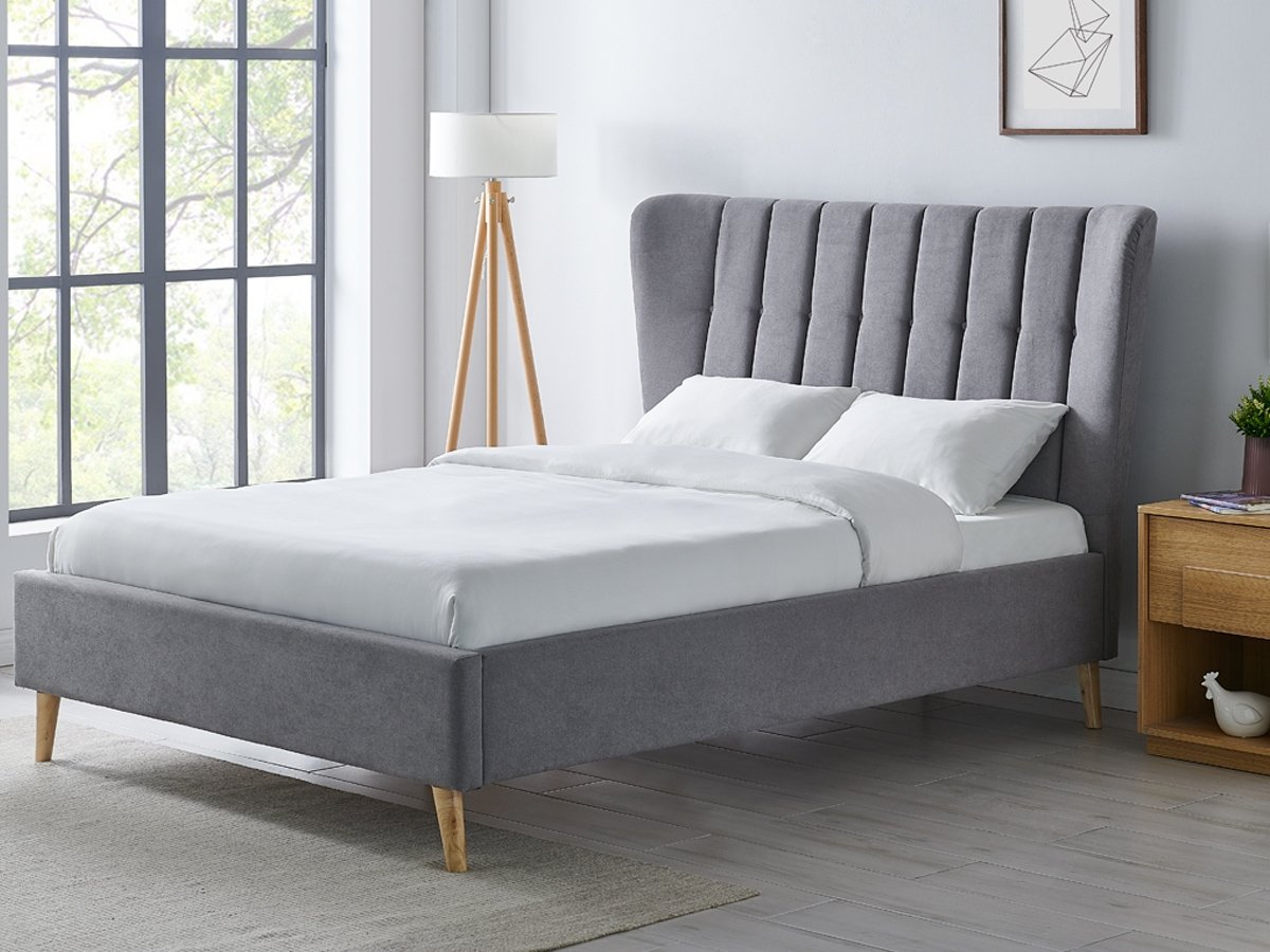 Limelight Tasya Fabric Light Grey Bed Frame.