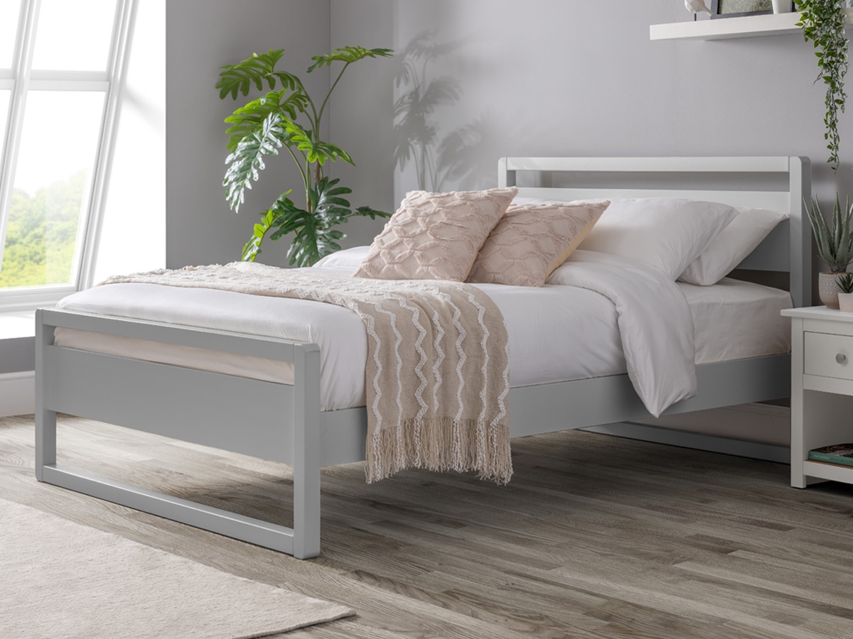 Venice Wooden Bed Frame - Grey