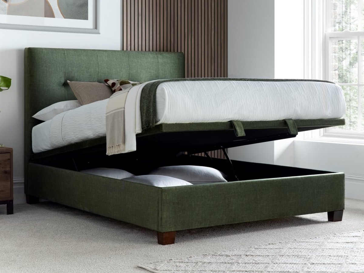 Kaydian Walkworth 4FT 6 Double Ottoman Bed - Moss Green