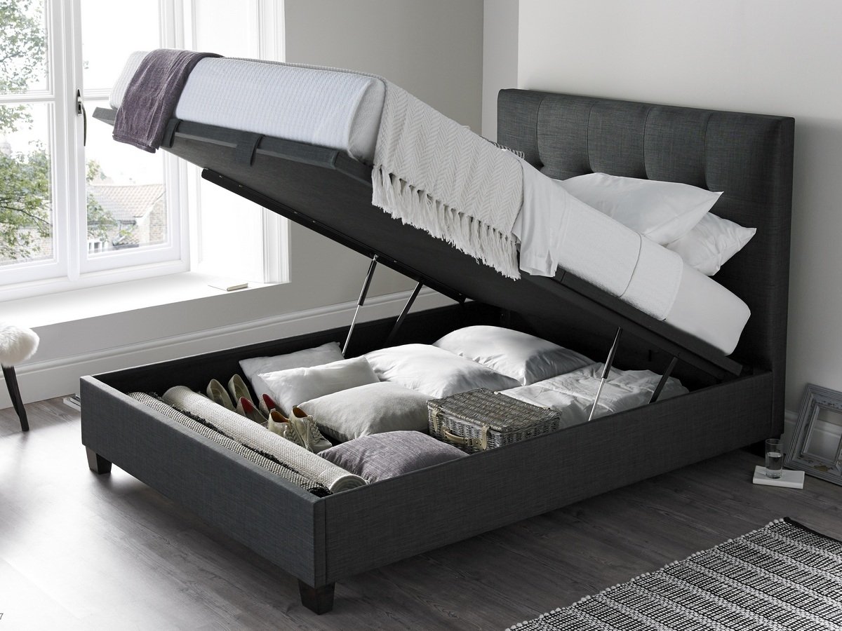 Kaydian Design Walkworth Ottoman Bed - Slate. 