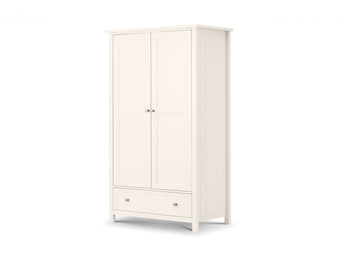 Maine 2 Door Combination Wardrobe - Surf White