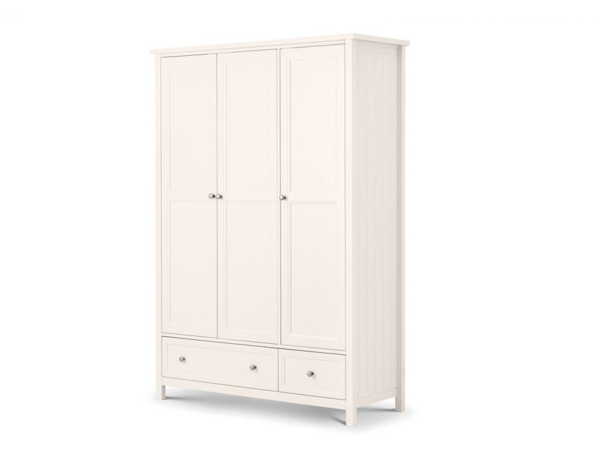 Maine 3 Door Combination Wardrobe - Surf White