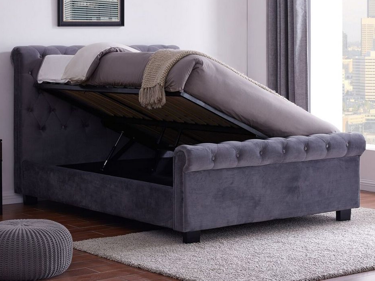 Whitford 4FT 6 Double Ottoman Bed - Grey