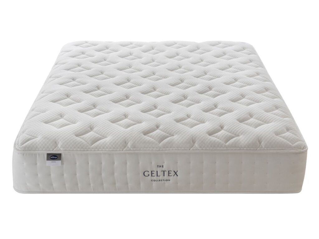a white mattress with a white background.